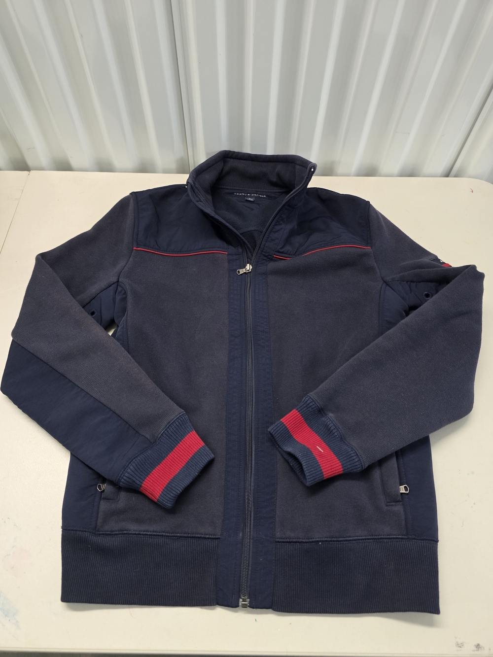 Tommy Hilfiger Navy Signature Zip Jacket Size M
